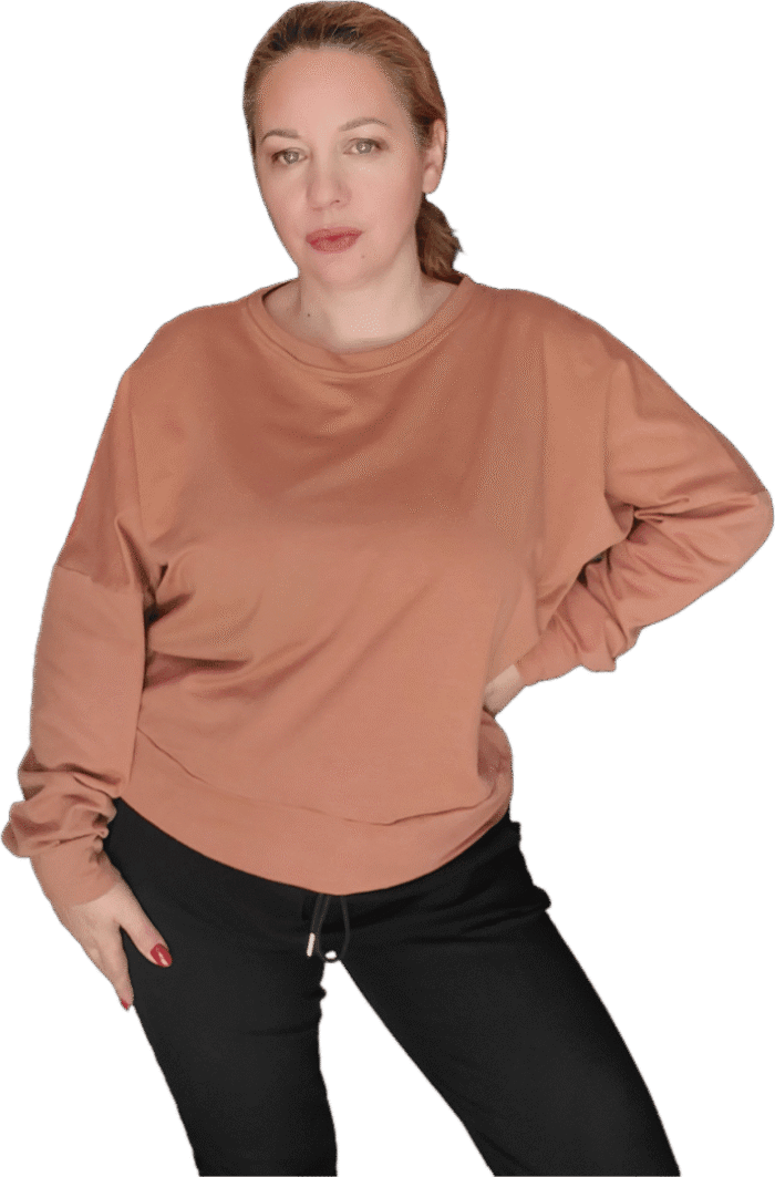 dres bawełniany karmel