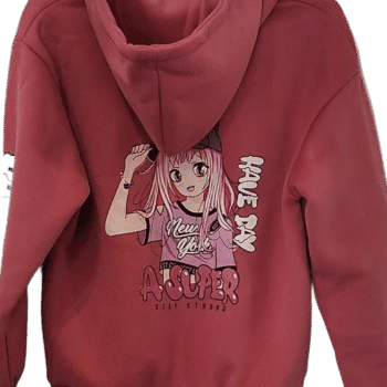 Bluza dziewczęca różowa ocieplana – animacja