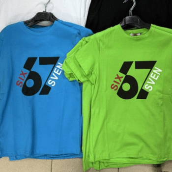 Koszulki chłopięce Six Seven – letnie, niebieskie i zielone