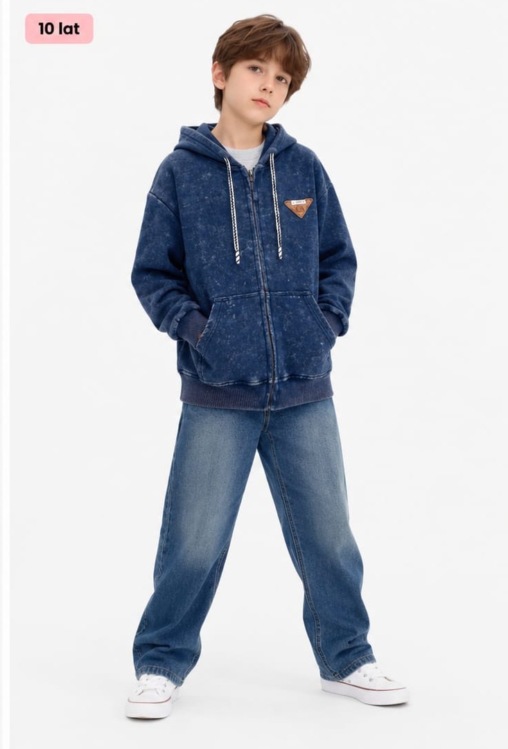 Bluza młodzieżowa miękki jeans 8-16 lat - obrazek 3