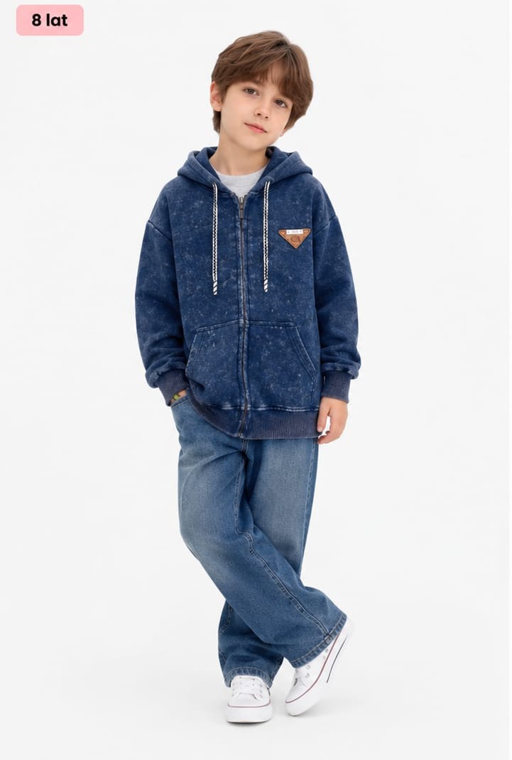 Bluza młodzieżowa miękki jeans 8-16 lat - obrazek 2